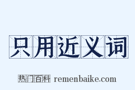 只用近义词是什么意思的图片